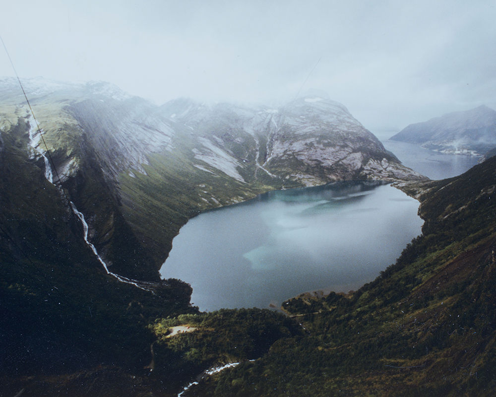 Fykanvann reservoir with Glomfjord in the background 