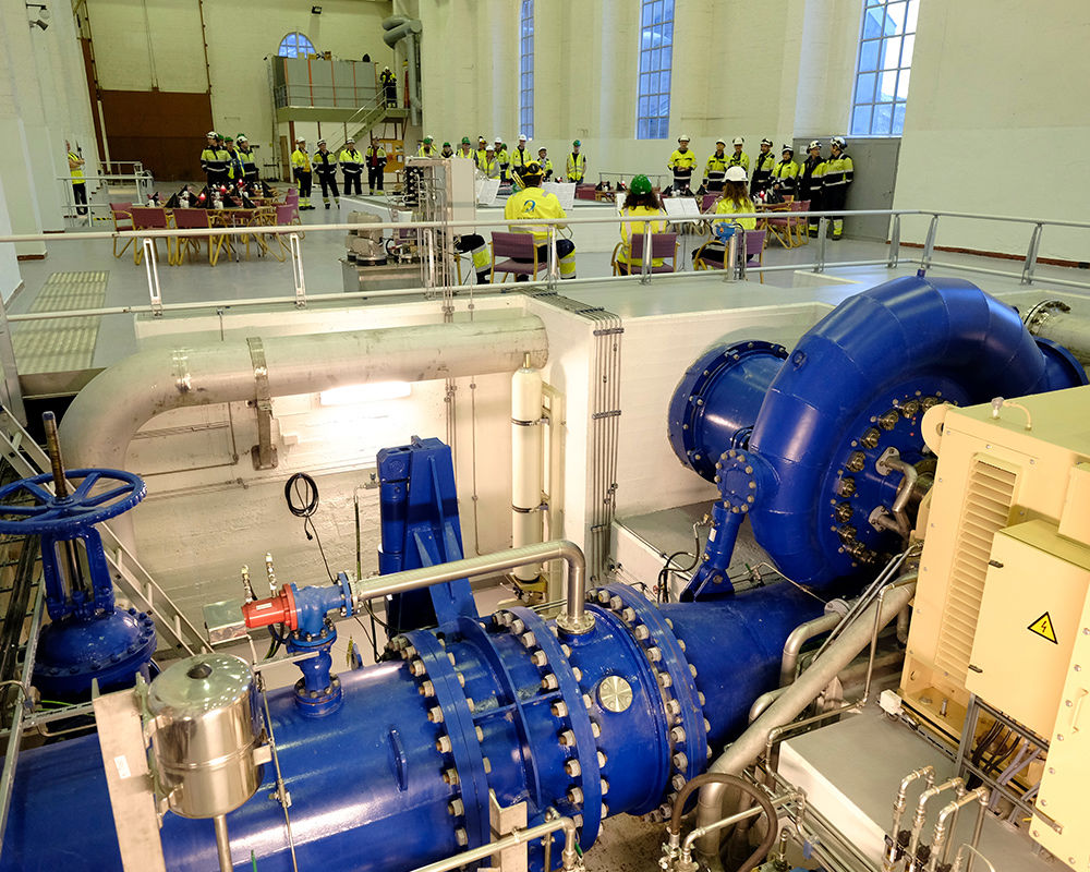 Fykanvann generating unit in the Glomfjord machine room