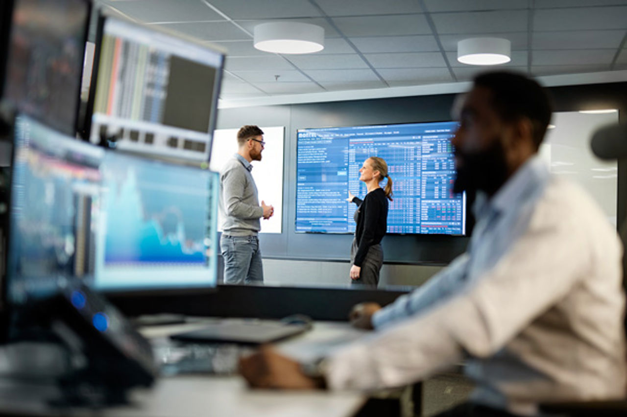 Trading room at Statkraft, Oslo